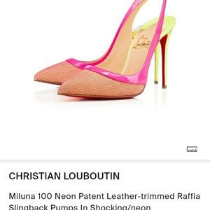 Christian Louboutin Miluna 100 Neon 38.5